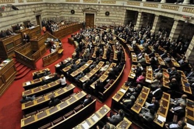 George Papandreou face au parlement Grec