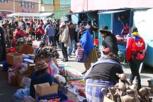 Mines d'argent de Potosi, Bolivie, marché des mineurs