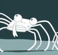 Crabe surpris