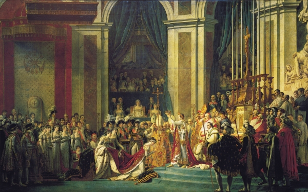 Le sacre de Napoléon 1ier, par le peintre Jacques-Louis David