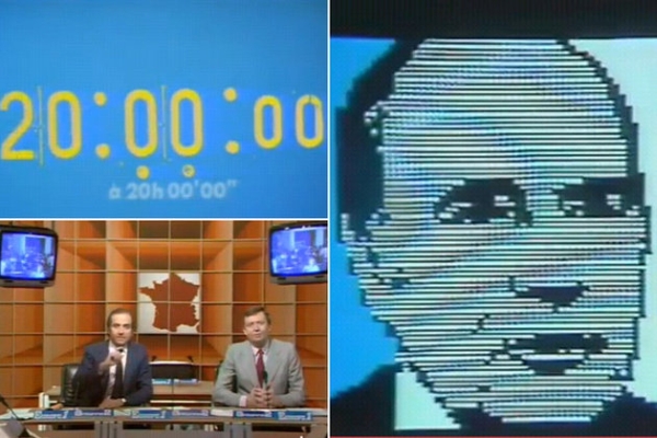 Election de François Mitterrand le 10 Mai 1981, présenté de façon numérique au journal télévisé