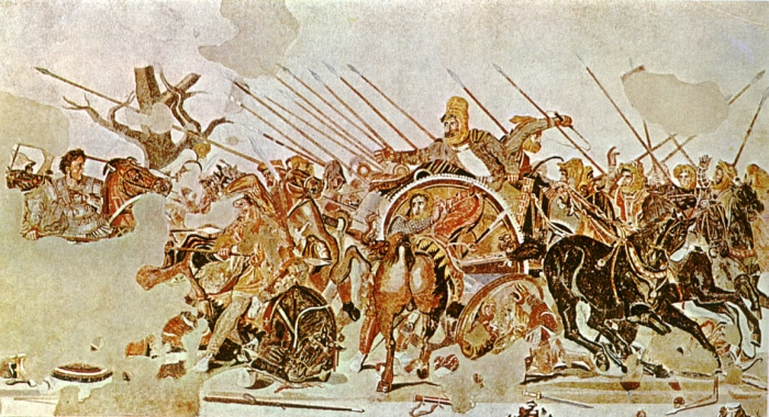 Mosaique Bataille d'Issos, Alexandre le Grand et Darius III