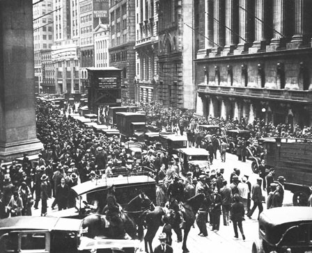 Krach de 1929, jeudi noir le 24 Octobre 1929, crise à Wall Street