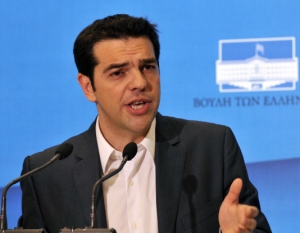 Alexis Tsipras, porte parole de Syriza, gauche grecque
