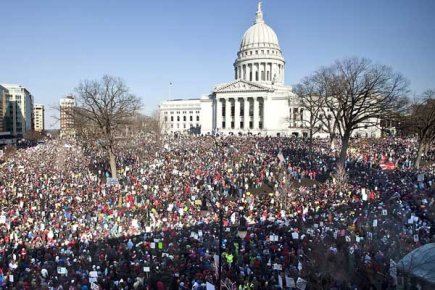 Manifestations monstres à Madison